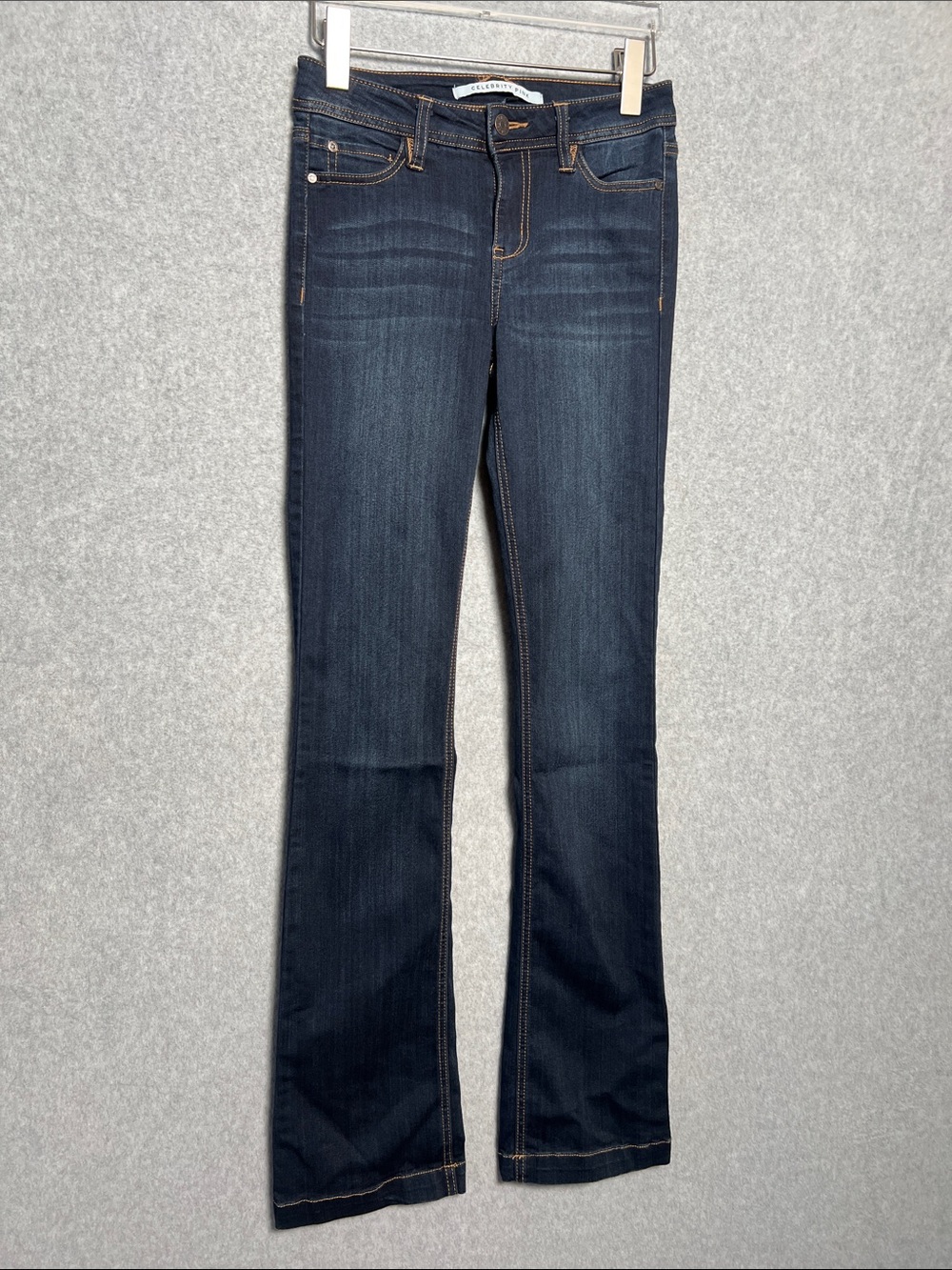 Celebrity Pink Women’s Kick Boot Faded Denim Jeans
